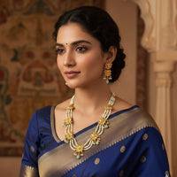 Joyful Jewel Art Elegant Peral And Beads Necklace Set