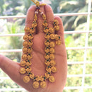 Joyful Jewel Art Traditional Matte Pota Stone Temple Necklace Set With Goddess Motifs