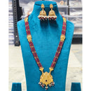 Joyful Jewel Art Heritage Style Matte Pota Stone Long Necklace Set