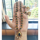 Joyful Jewel Art Timeless Beauty Matte Gold Pota Stone And Pearl Necklace set