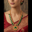 Joyful Jewel Art Traditional Matte Pota Stone Long Necklace Set