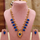 Joyful Jewel Art Traditional Matte Pota Stone And Pearl Long Necklace Set
