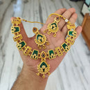 Joyful Jewel Art Traditional Matte Pota Stone And Pearl Necklace Set