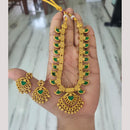 Joyful Jewel Art Traditional Matte Pota Stone And Pearl Necklace Set