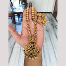Joyful Jewel Art Traditional Matte Pota Stone And Pearl Temple Necklace Set