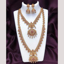 Joyful Jewel Art Matte Royal Look Pota Stone And Double Necklace Set