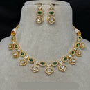 Amoliya Jewels Brass Polki Kundan Designer Necklace Set