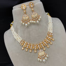 Amoliya Jewels Brass Polki Kundan Designer Necklace Set