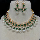 Amoliya Jewels Brass Polki Kundan Designer Necklace Set