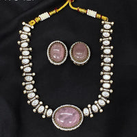 Amoliya Jewels Brass Polki Kundan Designer Necklace Set