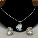 Amoliya Jewels Brass Polki Kundan Pendant Set
