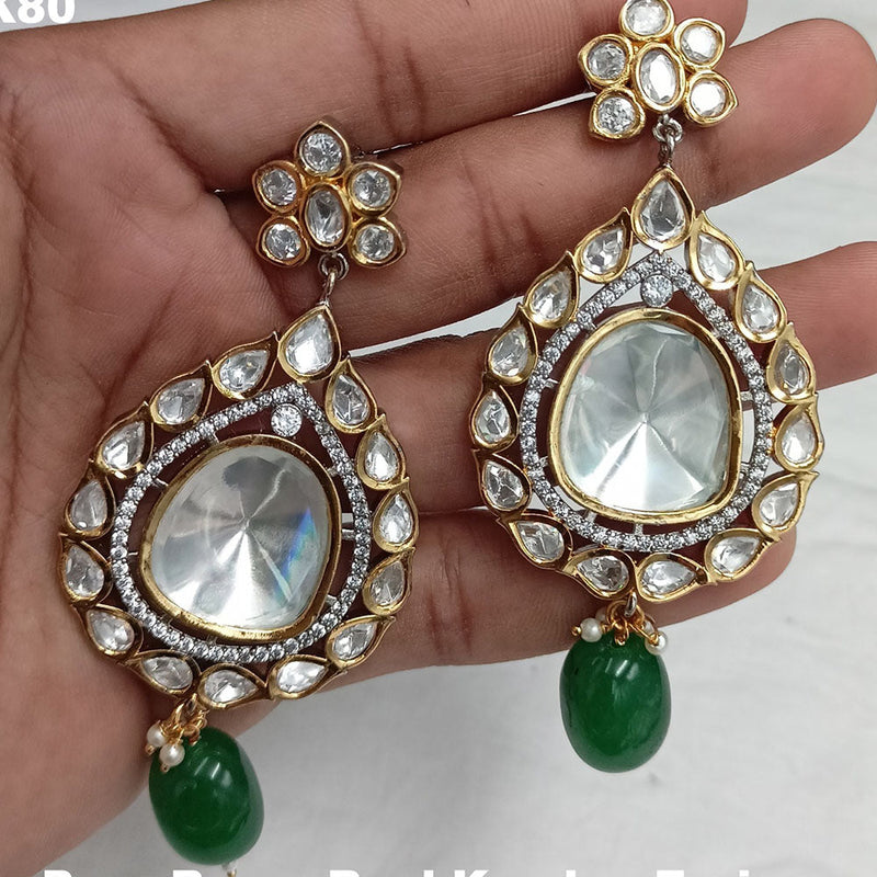 Amoliya Jewels Brass Kundan Earrings