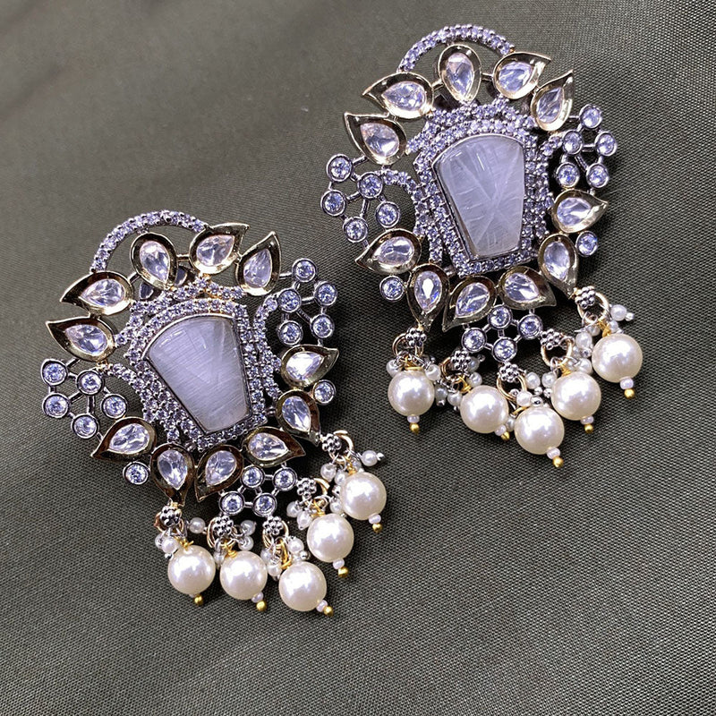 Amoliya Jewels Brass Kundan Earrings