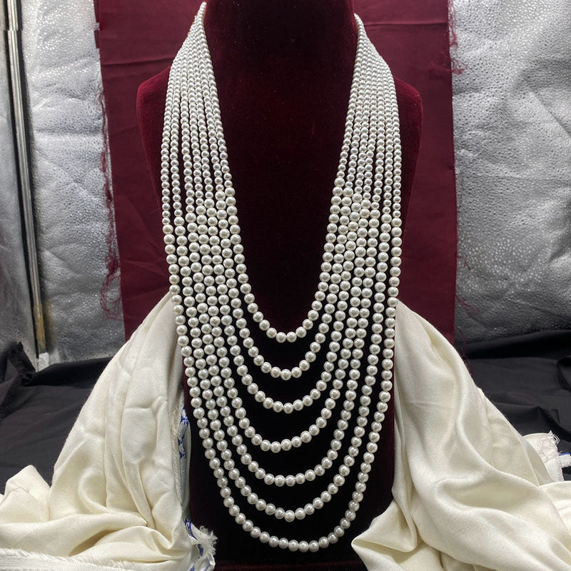 Amoliya Jewels Multi Layered Pearl Necklace