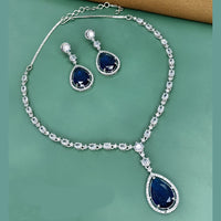 Amoliya Jewels American Diamond Stylish Necklace Set