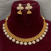 Amoliya Jewels Gold Plated Kundan Necklace Set