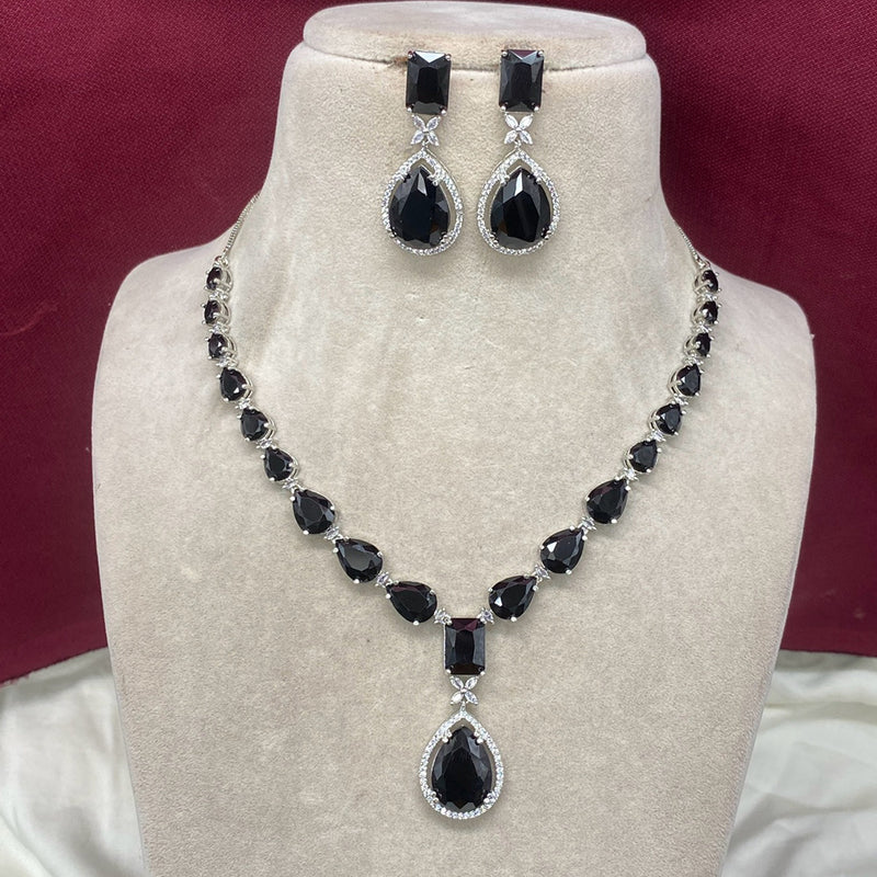 Amoliya Jewels Crystal Stone Necklace Set