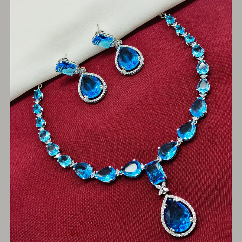 Amoliya Jewels Crystal Stone Necklace Set