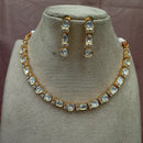 Amoliya Jewels Gold Plated Polki Kundan Necklace Set