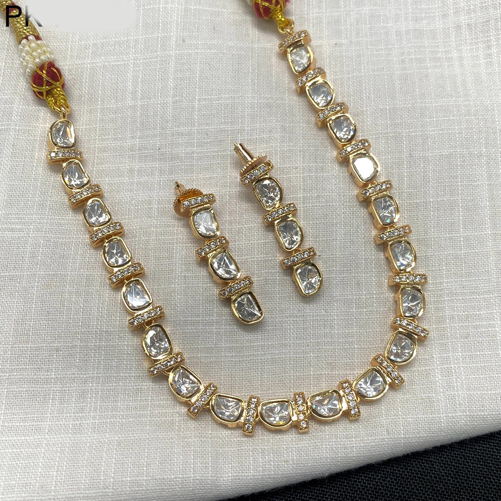 Amoliya Jewels Polki Kundan Necklace Set