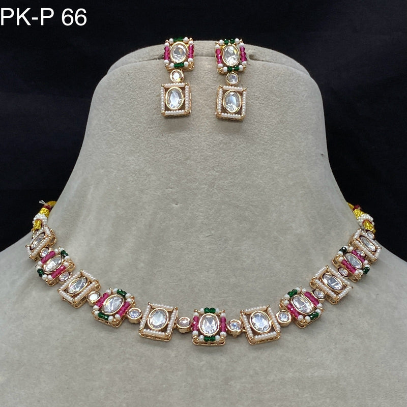 Amoliya Jewels Polki Kundan Necklace Set