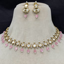 Amoliya Jewels Polki Kundan & Pearl Necklace Set