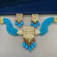 Amoliya Jewels Gold Plated Polki Kundan Choker Necklace Set