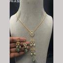 Amoliya Jewels Gold Plated Polki Kundan Stone And Pearls Necklace Set