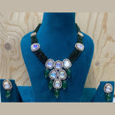 Amoliya Jewels Gold Plated Polki Kundan And Beads Necklace Set