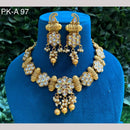 Amoliya Jewels Gold Plated Kundan Stone Choker Necklace Set