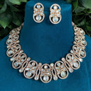 Amoliya Jewels Gold Plated Polki Kundan Stone Necklace Set