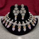 Amoliya Jewels Polki Kundan Stone And Beads Necklace Set