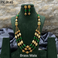 Amoliya Jewels Brass Plated Beads Necklace Set