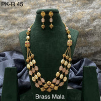 Amoliya Jewels Brass Plated Beads Necklace Set