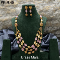 Amoliya Jewels Brass Plated Beads Necklace Set