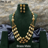 Amoliya Jewels Brass Plated Beads Necklace Set