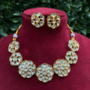 Amoliya Jewels Gold Plated Polki Kundan Necklace Set