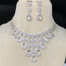 Amoliya Jewels Gold Plated American Dimond Necklace Set