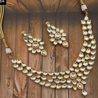 Amoliya Jewels Gold Plated Kundan Stone Necklace Set