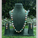 Amoliya Jewels Gold Plated Mother Of Pearls And Beads Necklace Set