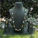 Amoliya Jewels Gold Plated Mother Of Pearls And Beads Necklace Set