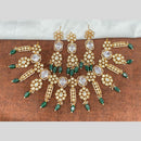 Amoliya Jewels Gold Plated Poki Kundan And Beads Necklace Set