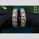 Amoliya Jewels Gold Plated Polki Kundan Stone Openable Bangles Set