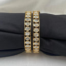 Amoliya Jewels Gold Plated Polki Kundan Royal Look Openable Bangles Set
