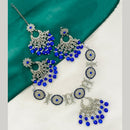 Amoliya Jewels Silver-Plated Crystal And Pearl A Touch of Elegance for Every Occasion Necklace Set