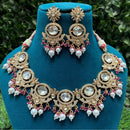 Amoliya Jewels Gold Plated Polki Kundan And Pearl Timeless Wedding Collection Necklace Set