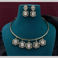 Amoliya Jewels Traditional Gold-Plated Kundan Necklace Set