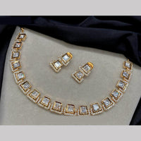 Amoliya Jewels Gold Plated Polki Kundan Timeless Wedding Collection Necklace Set
