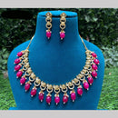 Amoliya Jewels Gold Plated Polki Kundan Timeless Wedding Collection Necklace Set