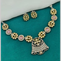 Amoliya Jewels Gold Plated Polki Kundan Timeless Wedding Collection Necklace Set